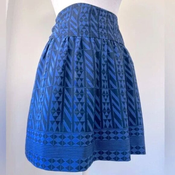 Madewell Silk Skyline Geometric Skirt – Size 4 - Picture 3 of 5